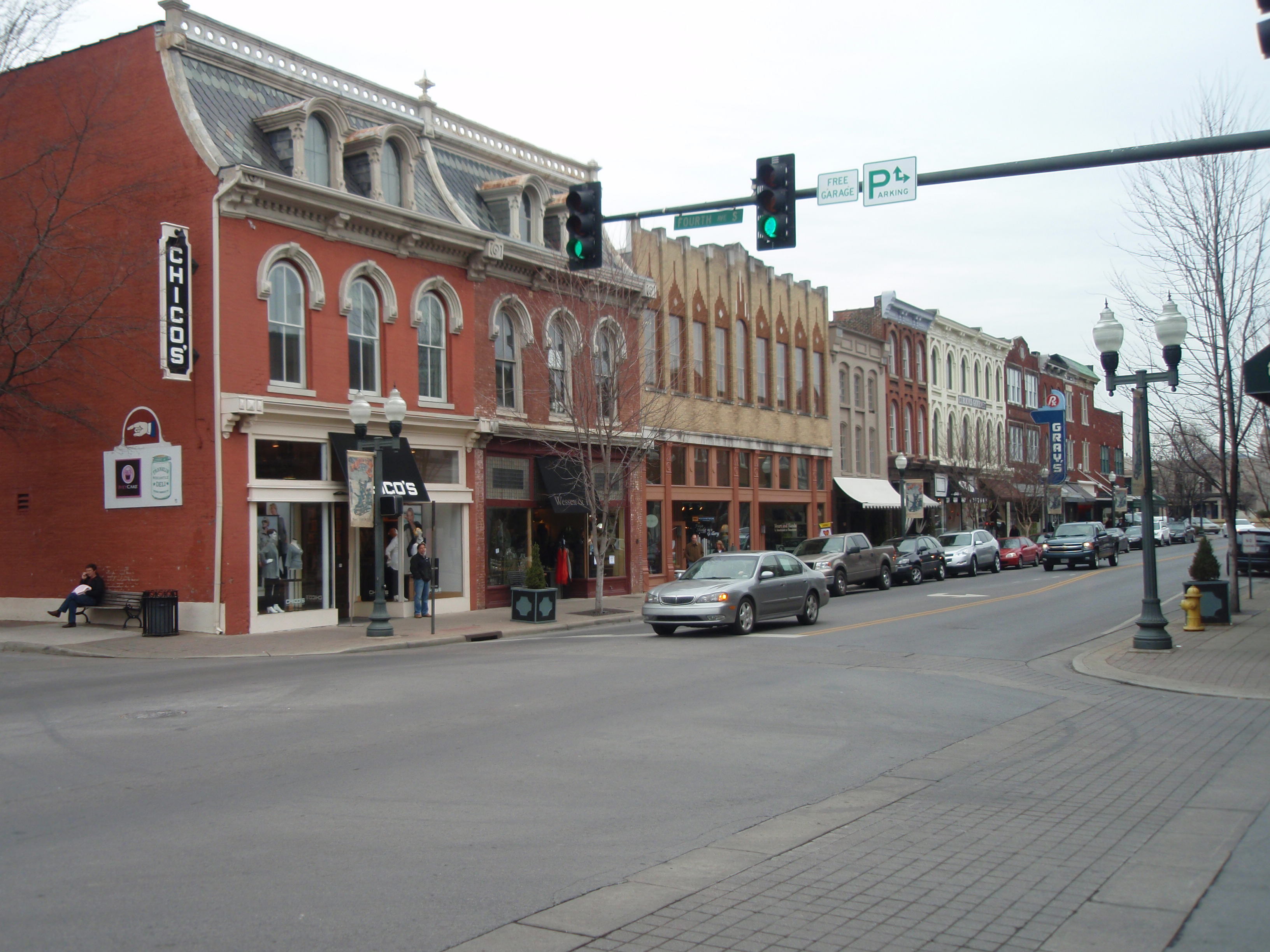 Historic Main Street — downtown Franklin, TN — area served by Ascent Cleaning Solutions