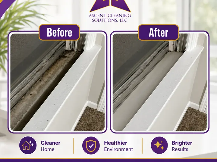 Ascent Cleaning Solutions before-and-after window cleaning comparison — Nashville